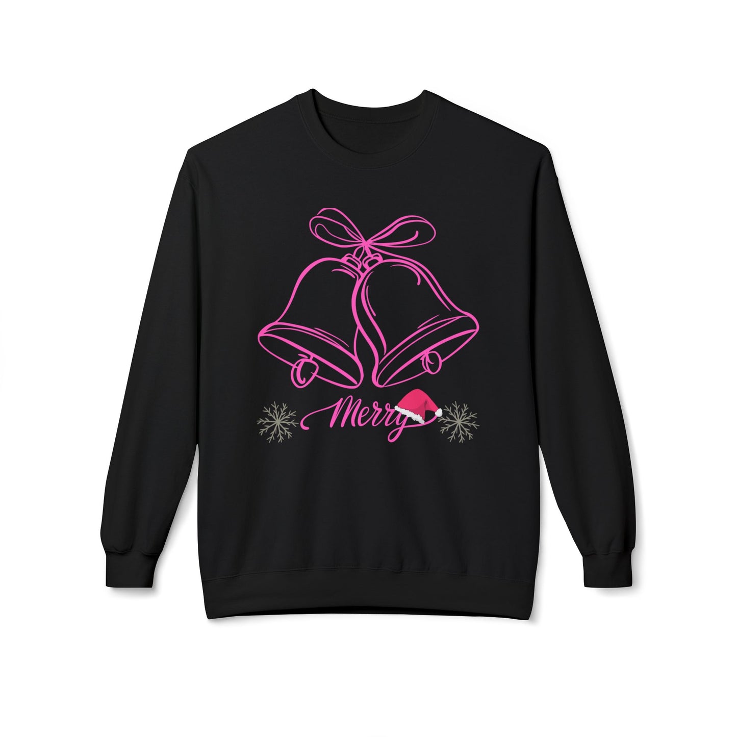 Merry Bells  Fleece Crewneck Sweatshirt For Women