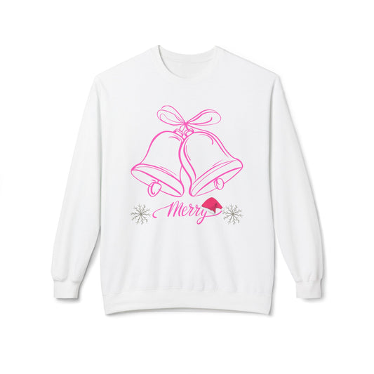 Merry Bells  Fleece Crewneck Sweatshirt For Women