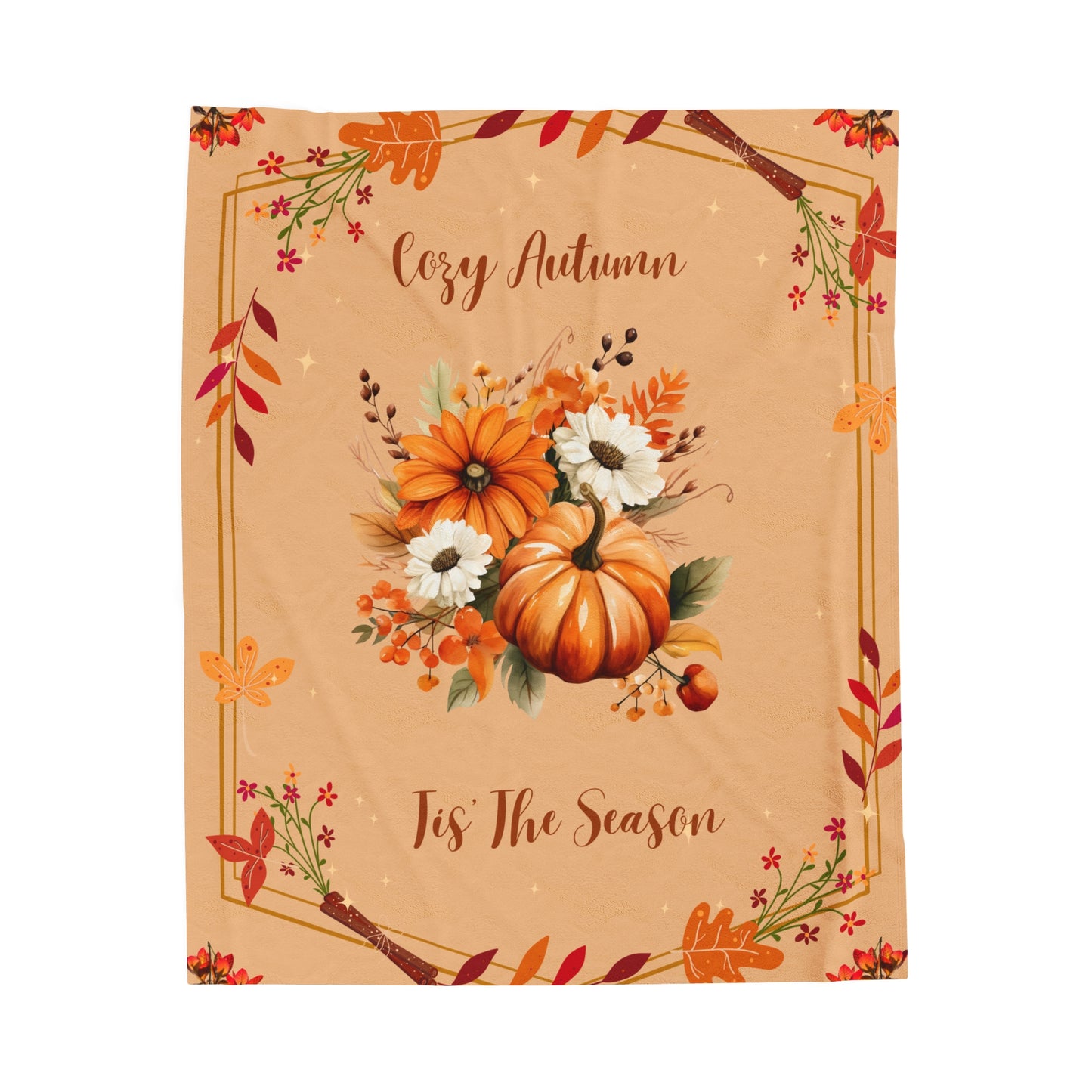 Cozy Autumn Velveteen Plush Blanket