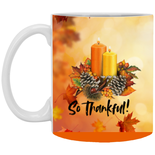 Thankful 11 oz White Mug