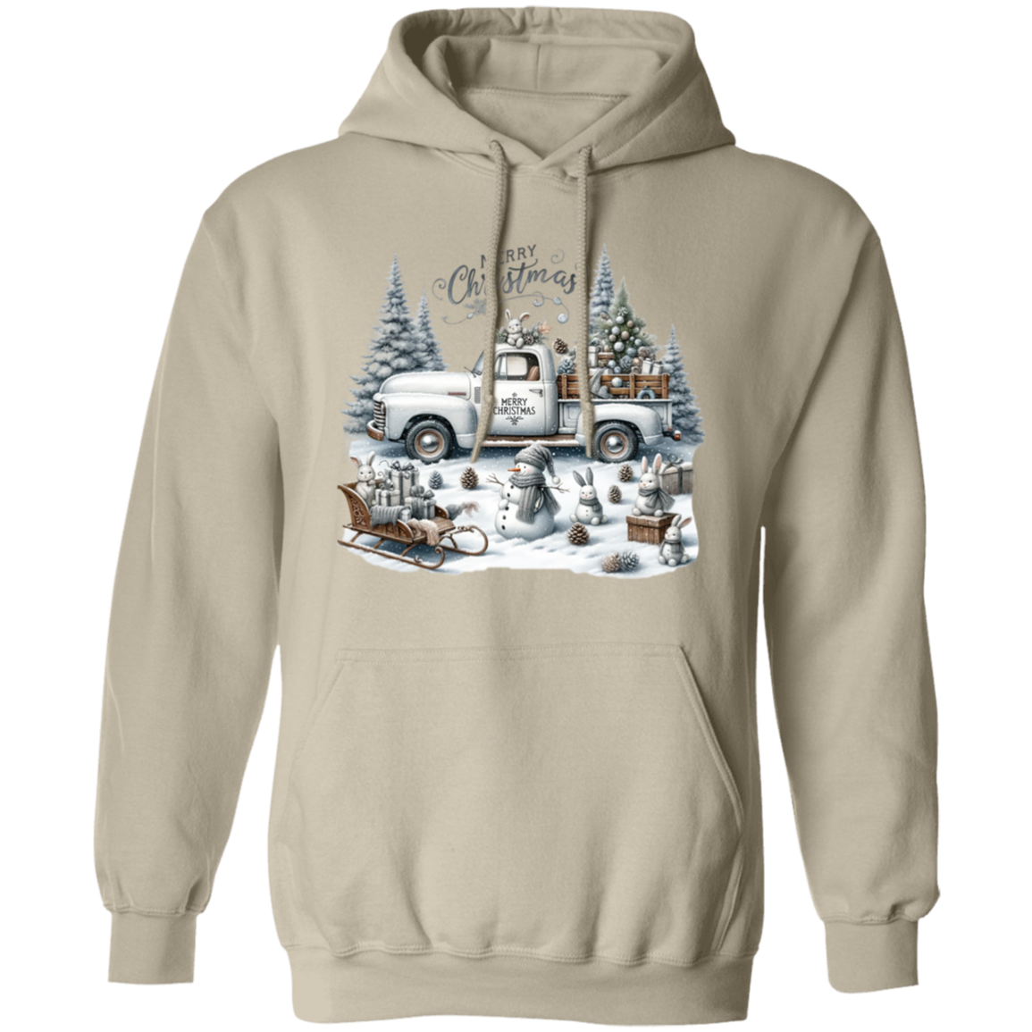 Merry Christmas Pullover Hoodie for Men