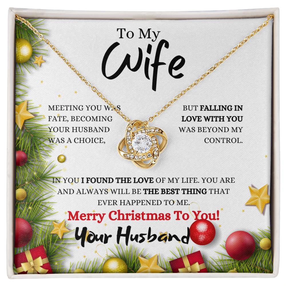 Christmas Necklace gift For Wife/ Necklace with Christmas Message