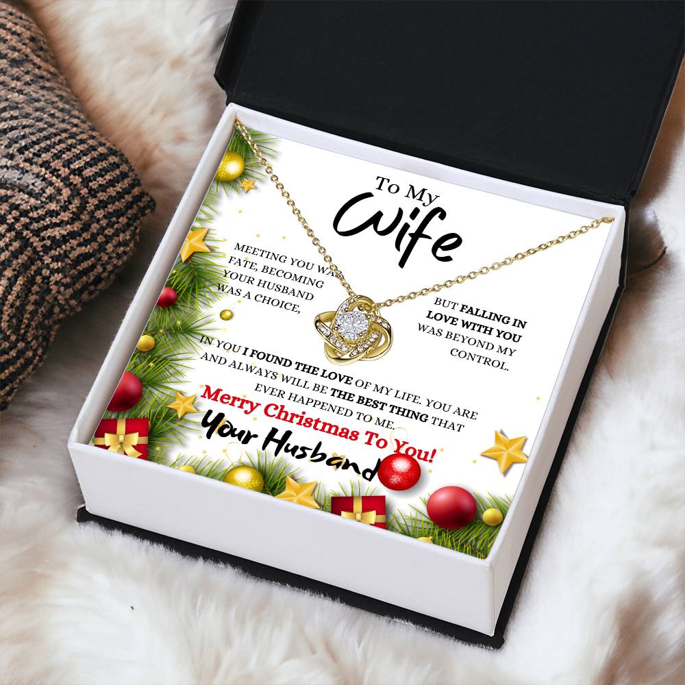 Christmas Necklace gift For Wife/ Necklace with Christmas Message