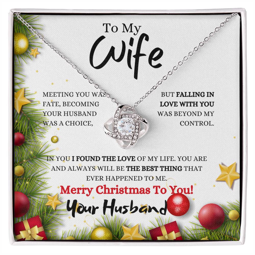 Christmas Necklace gift For Wife/ Necklace with Christmas Message