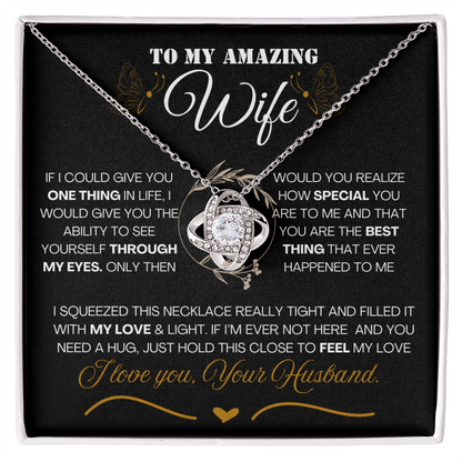 From Husband to Wife Gift / Love Knot Necklace for Wife - Gift for Wife / Gift from Husband