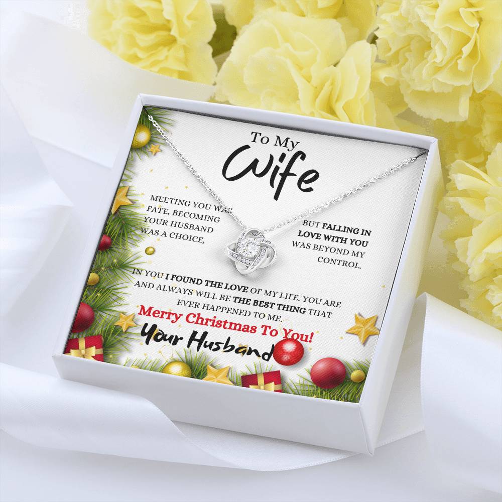 Christmas Necklace gift For Wife/ Necklace with Christmas Message