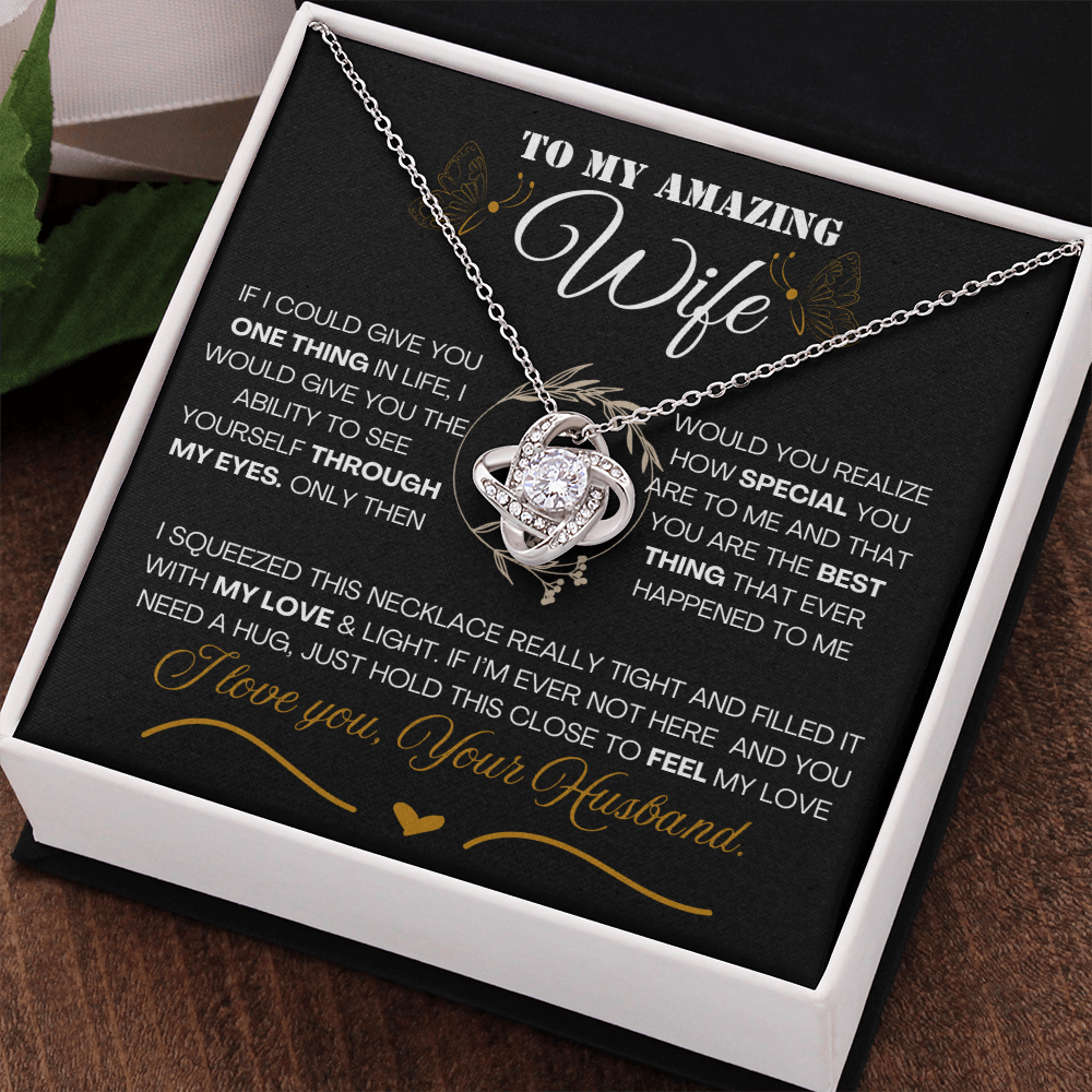 From Husband to Wife Gift / Love Knot Necklace for Wife - Gift for Wife / Gift from Husband