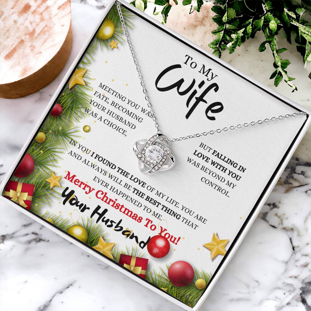 Christmas Necklace gift For Wife/ Necklace with Christmas Message