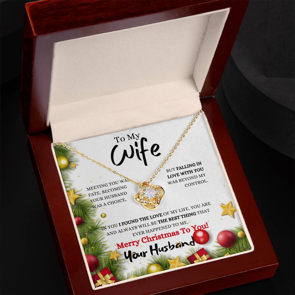 Christmas Necklace gift For Wife/ Necklace with Christmas Message